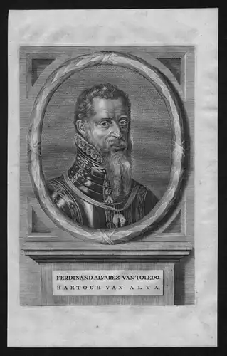Fernando Alvarez de Toledo Alba Pimentel Portrait Kupferstich grabado