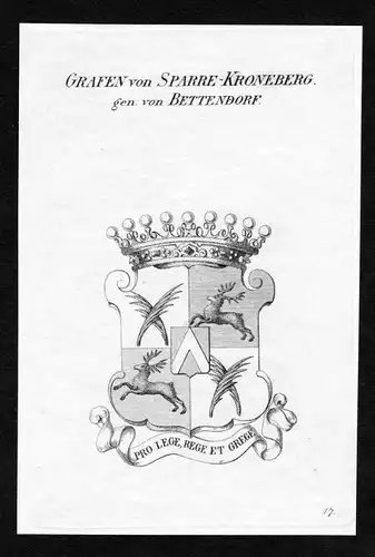 Grafen von Sparre-Kroneberg gen. von Bettendorf - Sparre-Kroneberg Bettendorff Bettendorf Pettendorf Wappen Ad