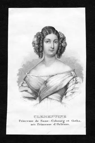 Clementine Princesse de Saxe-Cobourg et Gotha nee Princesse d'Orleans - Clementine d'Orleans princesse Portrai