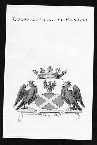 Barone von Constant-Rebecque - Constant Rebecque Wappen Adel coat of arms heraldry Heraldik Kupferstich