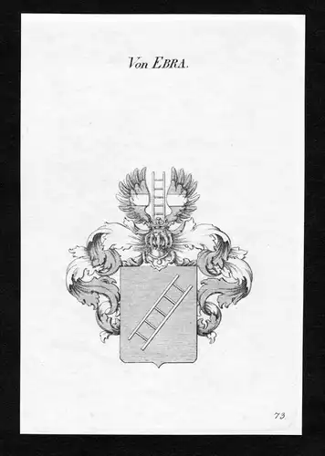 Von Ebra - Ebra Wappen Adel coat of arms heraldry Heraldik Kupferstich