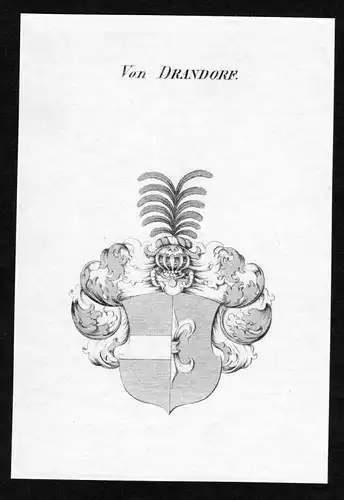 Von Drandorf - Drandorf Wappen Adel coat of arms heraldry Heraldik Kupferstich