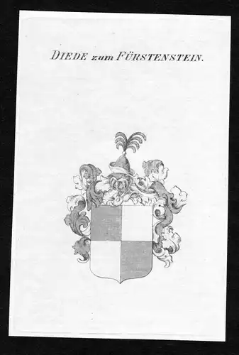 Diede zum Fürstenstein - Diede zum Fürstenstein Fuerstenstein Wappen Adel coat of arms heraldry Heraldik Kup