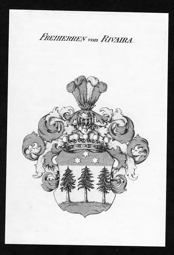 Freiherren von Rivaira - Rivaira Wappen Adel coat of arms heraldry Heraldik Kupferstich