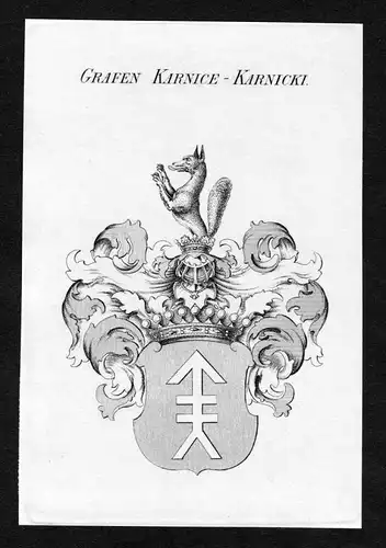 Grafen Karnice-Karnicki - Ladislaus von Karnicki Karnicki-Karnice Wappen Adel coat of arms heraldry Heraldik K