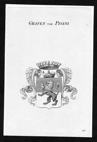 Grafen von Pisani - Pisani Wappen Adel coat of arms heraldry Heraldik