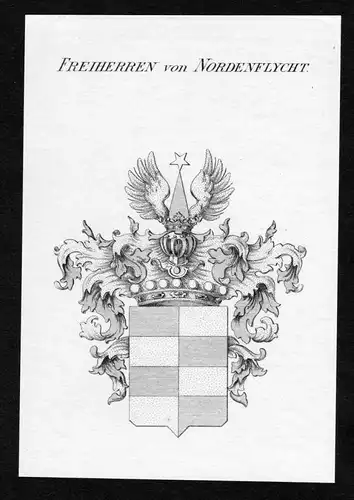 Freiherren von Nordenflycht - Nordenflycht Wappen Adel coat of arms heraldry Heraldik Kupferstich