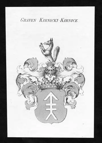 Grafen Karnicki-Karnice - Ladislaus von Karnicki Karnicki-Karnice Wappen Adel coat of arms heraldry Heraldik K