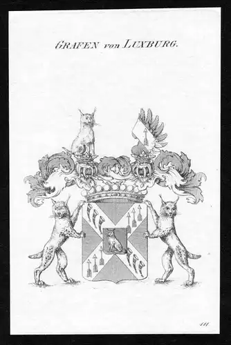 Grafen Folliot von Crenneville - Folliot de Crenneville Wappen Adel coat of arms Kupferstich  heraldry Heraldi