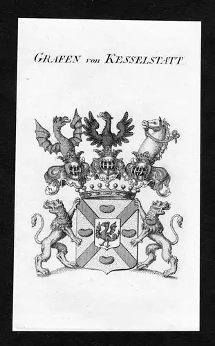 Grafen zu Kesselstatt - Kesselstatt Wappen Adel coat of arms Kupferstich  heraldry Heraldik