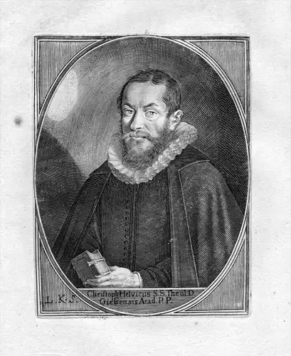 Christoph Helvicus - Christoph Helwig Gießen Theologe Portrait Kupferstich