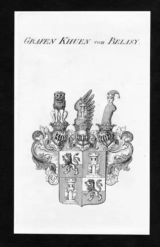 Grafen Khuen von Belasy - Khuen von Belasy Wappen Adel coat of arms Kupferstich  heraldry Heraldik