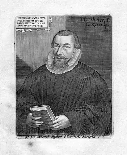 M. Ioh. Meckel .. - Johann Meckel Ulm Theologe Augsburg Portrait Kupferstich