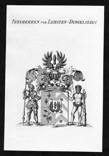 Freiherren von Lehsten-Dingelstädt - Lehsten Leesten Leest Leisten Dingelstedt Wappen Adel coat of arms Kupfe