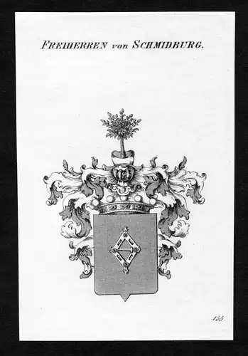 Freiherren von Schmidburg - Schmidburg Wappen Adel coat of arms Kupferstich  heraldry Heraldik