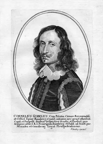 Cornelius Gobelius - Cornelius Gobelius Weihbischof Erfurt Portrait Kupferstich