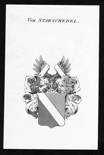 Von Starschedel - Starschedel Wappen Adel coat of arms Kupferstich  heraldry Heraldik