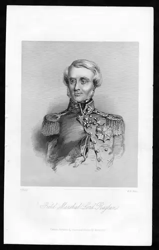 Field Marshal Lord Raglan - FitzRoy Somerset Baron Raglan Portrait
