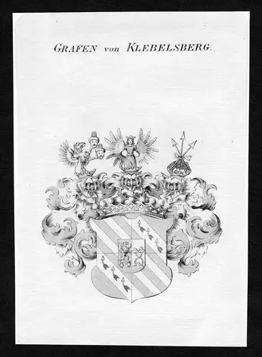 Grafen von Klebelsberg - Klebelsberg Kleblsperg zu Thumburg Wappen Adel coat of arms Kupferstich  heraldry Her