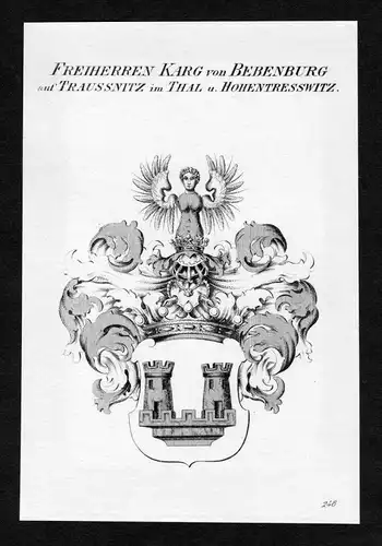 Freiherren Karg von Bebenburg auf Traussitz im Thal u. Hohentresswitz - Karg von Bebenburg Wappen Adel coat of