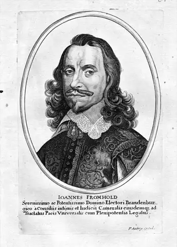 Ioannes Fromhold - Johann Fromhold Regensburg Jurist Portrait Kupferstich
