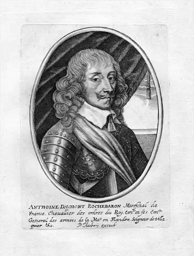 Anthoine Daumont Rochebaron - Antoine d'Aumont de Rochebaron (1601-1669) Portrait Kupferstich