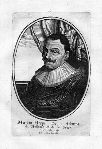 Martin Herper Tromp - Maarten Tromp Admiral Nederland Portrait Kupferstich