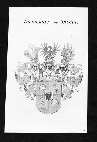 Freiherren von Thugut - Thugut Wappen Adel coat of arms Kupferstich  heraldry Heraldik