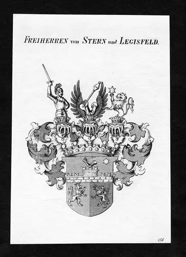 Freiherren von Stern und Legisfeld - Stern und Legisfeld Wappen Adel coat of arms Kupferstich  heraldry Herald