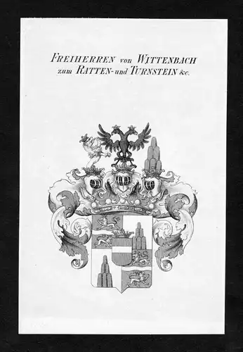 Freiherren von Wittenbach zum Ratten- und Turnstein - Wittenbach zu Ratten und Thurnstein Wappen Adel coat of