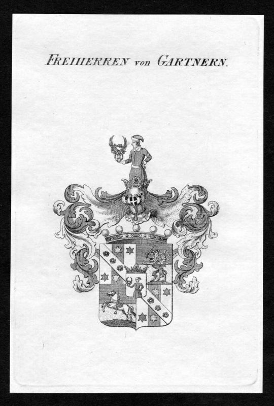 "Von Gärtner" Gärtner Gaertner Wappen Adel coat of arms Kupferstich
