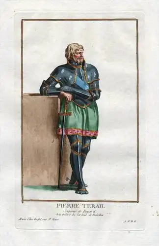 Pierre Terail - Pierre Terrail de Bayard seigneur Portrait costumes Kupferstich