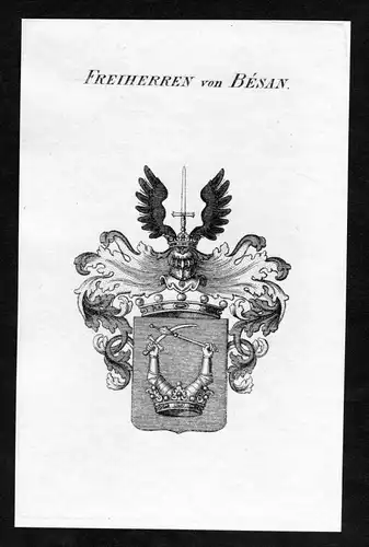 Freiherren von Besan - Besan Wappen Adel coat of arms Kupferstich  heraldry Heraldik