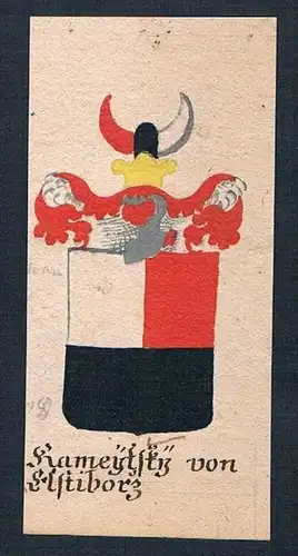 Kameytsky von Elstibors - Kameystki Elstibors Manuskript Wappen Adel coat of arms heraldry Heraldik