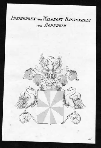 Freiherren von Waldbott-Bassenheim von Bornheim - Waldbott von Bassenheim Bornheim Wappen Adel coat of arms Ku