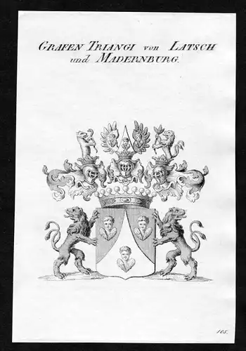 Grafen Triangi von Latsch und Madernburg - Triangi von Latsch und Madernburg Wappen Adel coat of arms Kupferst