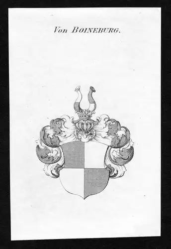 Von Boineburg - Boyneburg Bemmelsberg Bemmelsburg Bömmelsberg Wappen Adel coat of arms Kupferstich  heraldry