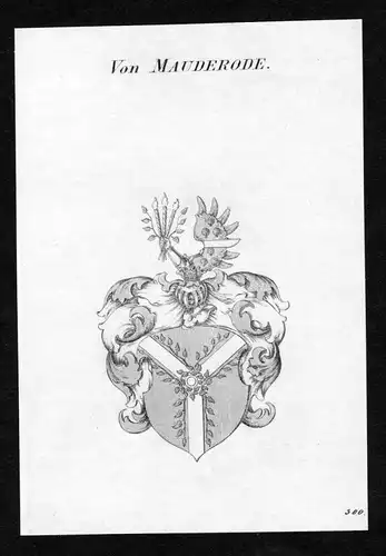 Von Mauderode - Mauderode Wappen Adel coat of arms Kupferstich  heraldry Heraldik