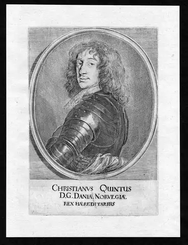 Christianus Quintus D. G. Daniae Norvegiae Rex Haereditarius - Christian V. of Denmark (1646-1699) King König