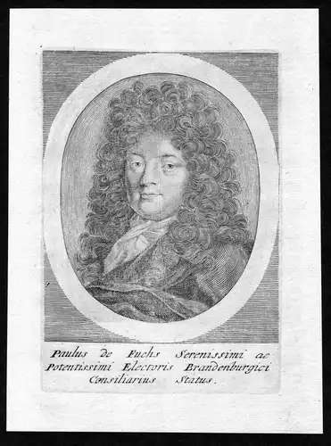 Paulus de Fuchs - Paul von Fuchs (1640-1704) Brandenburg Berlin Malchow Stettin Portrait