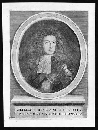 Gulielmus III - William III of England (1650-1702) King König roi Scotland Ireland Portrait Kupferstich