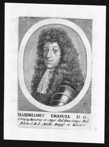 Maximilianus Emanuel - Maximilian II. Emanuel Bayern (1662-1726) KurfürstTürkenkrieg Portrait