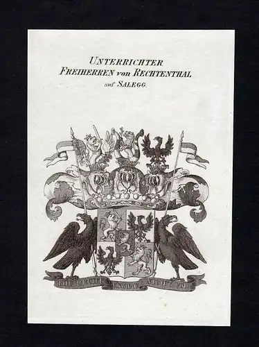 Unterrichter Freiherren von Rechtenthal auf Salegg - Rechtenthal Salegg Wappen Adel coat of arms heraldry Hera