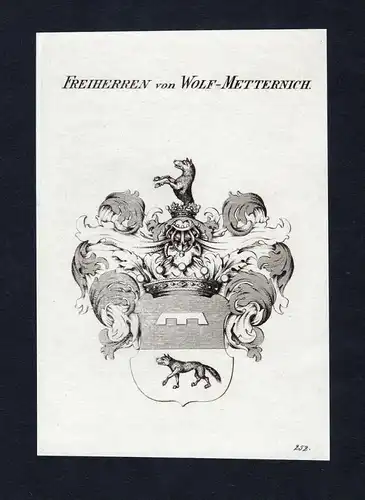 Freiherren von Wolf-Metternich - Wolf-Metternich Wappen Adel coat of arms heraldry Heraldik