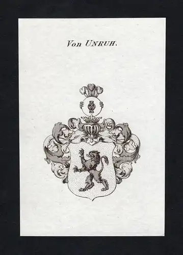 Von Unruh - Unruh Wappen Adel coat of arms heraldry Heraldik