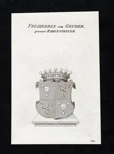 Freiherren von Geuder, genannt Rabensteiner - Geuder Rabensteiner Wappen Adel coat of arms heraldry Heraldik