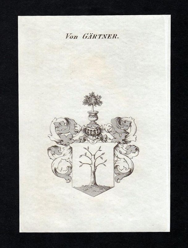 "Von Gärtner" Gärtner Gaertner Wappen Adel coat of arms Kupferstich