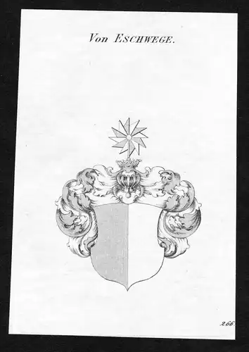 Von Eschwege - Eschwege Wappen Adel coat of arms Kupferstich  heraldry Heraldik