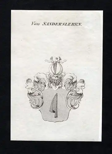 Von Sandersleben - Sandersleben Wappen Adel coat of arms heraldry Heraldik