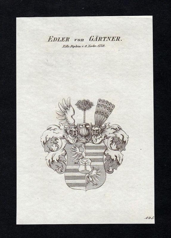 "Edle von Gärtner" Gärtner Gaertner Wappen Adel coat of arms